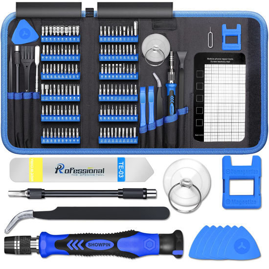 Picture of Precision Screwdriver Set, 140 in 1 Computer Repair kit With 120 Screwdriver Bits, Electronics Tool kit With Magnetic Repair Tool, Compatible for Laptop, PC, iPhone, MacBook, Xbox, Game Console Repair