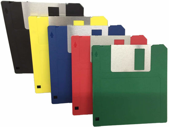 Picture of 3.5" DD2 720KB UnFormatted Floopy Disks Diskettes (50-Bulk Pack, Assorted Rainbow Colors)