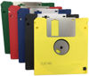 Picture of 3.5" DD2 720KB UnFormatted Floopy Disks Diskettes (50-Bulk Pack, Assorted Rainbow Colors)