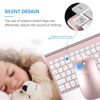 Picture of Wireless Keyboard and Mouse Ultra Slim Combo, TopMate 2.4G Silent Compact USB 2400DPI Mouse and Scissor Switch Keyboard Set with Cover, 2 AA and 2 AAA Batteries, for PC/Laptop/Windows-Rose Gold White