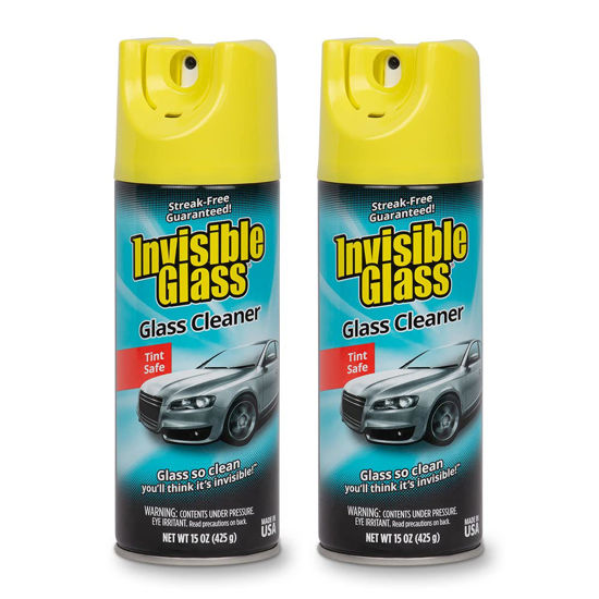 Picture of Invisible Glass 91163-2PK 15-Ounce Cleaner for Auto and Home for a Streak-Free Shine, Deep-Cleaning Foaming Action, Safe for Tinted and Non-Tinted Windows, Ammonia Free Foam Glass Cleaner, Pack of 2