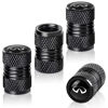 Picture of 4 Pcs Black Metal Car Wheel Tire Valve Stem Cover Auto Valve Stem Caps Suitable for Infiniti QX50 Q50 Q70 Q70L Q60 QX30 QX60 QX80 Styling Decoration Accessories