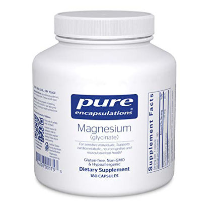 Picture of Pure Encapsulations Magnesium (Glycinate) - Supplement to Support Stress Relief, Sleep, Heart Health, Nerves, Muscles, and Metabolism* - with Magnesium Glycinate - 180 Capsules