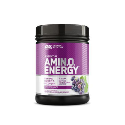 Picture of Optimum Nutrition Amino Energy - Pre Workout with Green Tea, BCAA, Amino Acids, Keto Friendly, Green Coffee Extract, Energy Powder - Concord Grape, 65 Servings (Packaging May Vary)