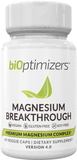 Picture of BiOptimizers Magnesium Breakthrough Supplement 4.0 - Has 7 Forms of Magnesium: Glycinate, Malate, Citrate, and More - Natural Sleep and Brain Supplement - 60 Capsules