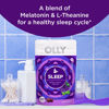 Picture of OLLY Sleep Gummy, Occasional Sleep Support, 3 mg Melatonin, L-Theanine, Chamomile, Lemon Balm, Sleep Aid, BlackBerry, 120 Count