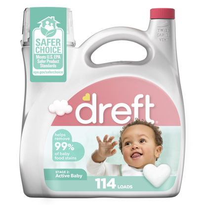 Picture of Dreft Stage 2: Active Baby Liquid Laundry Detergent 114 Loads 165 fl oz