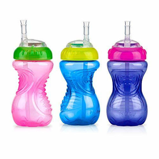 Nuby bottle with store straw