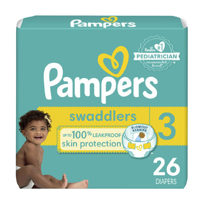 Picture of Diapers Size 3, 26 Count - Pampers Swaddlers Disposable Diapers