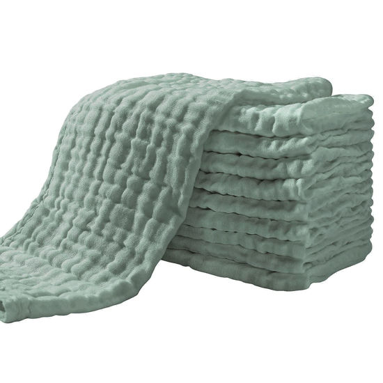 Dark green online washcloths