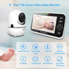 Picture of HelloBaby Monitor, 5''Sreen with 30-Hour Battery, Pan-Tilt-Zoom Video Baby Monitor with Camera and Audio, Night Vision, VOX, 2-Way Talk, Temperature, 8 Lullabies and 1000ft Range No WiFi, Ideal Gifts