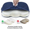 Picture of WAOAW Car Seat Cushion, Coccyx Cushion, Tailbone Pain Relief Cushion, Memory Foam Chair Pad for Back, Coccyx, Tailbone Pain Relief