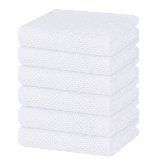 Homaxy 100% Cotton Waffle Weave Kitchen Towels 13 x 28 Inches