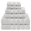 Picture of American Soft Linen Luxury 6 Piece Towel Set, 2 Bath Towels 2 Hand Towels 2 Washcloths, 100% Turkish Cotton Towels for Bathroom, Silver Grey Towel Sets