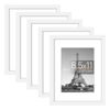 Picture of upsimples 8.5x11 Picture Frame Set of 5, Display Pictures 6x8 with Mat or 8.5x11 Without Mat, Wall Gallery Photo Frames, White