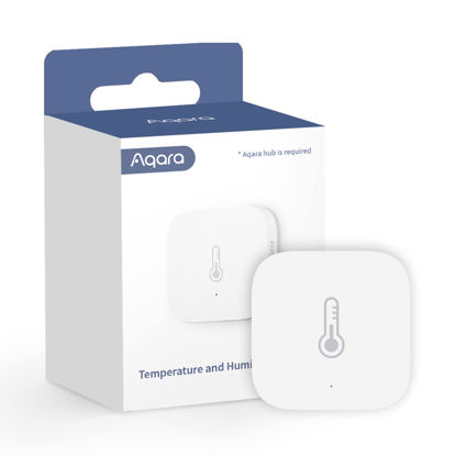 Picture of Aqara Temperature and Humidity Sensor, Requires AQARA HUB, Zigbee, for Remote Monitoring and Home Automation, Wireless Thermometer Hygrometer, Compatible with Apple HomeKit, Alexa, Works with IFTTT