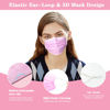 Picture of DC-BEAUTIFUL 100 Pcs Pink Disposable 3 Ply Earloop Face Masks,Fit for Adults