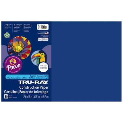 Picture of Tru-Ray® Construction Paper, 50% Recycled, 12" x 18", Royal Blue, Pack Of 50