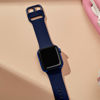 Picture of Sport Band Compatible with Apple Watch Bands 49mm 45mm 44mm 42mm, Soft Silicone Wristbands Replacement Strap with Classic Clasp for iWatch Series SE 8 7 6 5 4 3 2 1 Ultra for Women Men, Midnight Blue