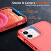 Picture of SPIDERCASE iPhone 12/12 Pro 6.1" Cover: Shockproof Anti-Drop Military Case + 2 Tempered Glass Screen Protectors (Red)