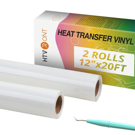 GetUSCart- HTVRONT White Heat Transfer Vinyl Rolls - 2 Rolls 12 x