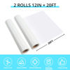 Picture of HTVRONT White Heat Transfer Vinyl Rolls - 2 Rolls 12" x 20ft White Iron on Vinyl for Shirts, White HTV for All Cutter Machine - Easy to Cut & Weed for Craft Heat Vinyl Design