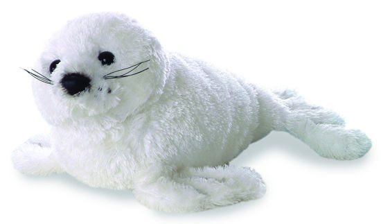 Picture of Aurora® Adorable Mini Flopsie™ Harp Seal Stuffed Animal - Playful Ease - Timeless Companions - White 8 Inches