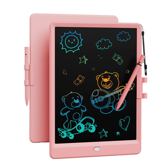 Picture of Bravokids Toys for 3-6 Years Old Girls Boys, LCD Writing Tablet 10 Inch Doodle Board, Electronic Drawing Tablet Drawing Pads, Educational Birthday Gift for 3 4 5 6 7 8 Years Old Kids Toddler (Pink)