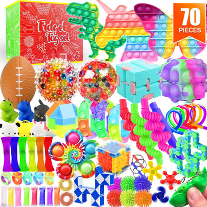 Buy (60 Pcs) Fidget Toys Figetsss Pack Perfect for Girls Age 8-10 Pop  fidgets box for Boy Kids Sensory Toy Bulk Autism Sensory Toy Bulk Stress  Kit for 10-12 Autistic ADHD Stocking