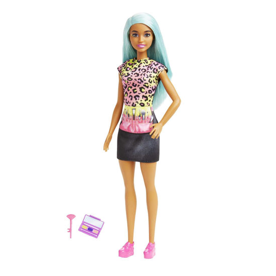 Picture of Barbie Makeup Artist Fashion Doll with Teal Hair & Art Accessories Including Palette & Brush