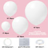 Picture of White Balloons 110Pcs White Balloon Garland Arch Kit 5/10/12/18 Inch Matte Latex White Balloons Different Sizes as Baby Shower Balloons Birthday Balloons Wedding Christmas Balloons Party Decorations