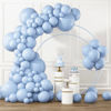 Picture of RUBFAC Pastel Blue Balloons Different Sizes 105pcs 5/10/12/18 Inch for Garland Arch, Light Blue Latex Balloons for Birthday Party, Baby Shower, Gender Reveal, Wedding, Anniversary Party Decorations