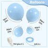 Picture of RUBFAC Pastel Blue Balloons Different Sizes 105pcs 5/10/12/18 Inch for Garland Arch, Light Blue Latex Balloons for Birthday Party, Baby Shower, Gender Reveal, Wedding, Anniversary Party Decorations