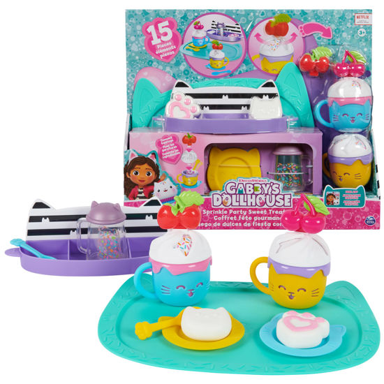 Picture of Gabby’s Dollhouse, Sprinkle Party Sweet Treat Set, Pretend Play Kitchen Hot Cocoa Party Set with Fruit & Sprinkles, Kids Toys for Girls and Boys 3+