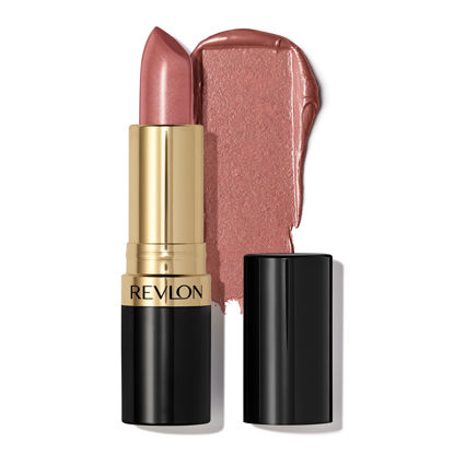 Picture of Revlon Super Lustrous Lipstick, High Impact Lipcolor with Moisturizing Creamy Formula, Infused with Vitamin E and Avocado Oil in Nude / Brown Pearl, Champagne on Ice (205)