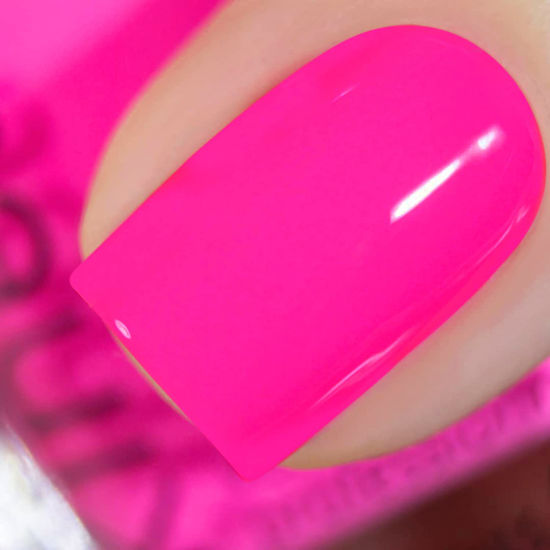 Picture of Vishine Nail Gel Polish, 15ml Soak Off Nail Gel Polish Nail Art Manicure Salon DIY at Home Long-lasting - Hot Pink 0.5 OZ