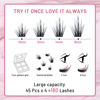 Picture of Lash Clusters 180 Pcs DIY Individual Fluffy Eyelash Extension and Mirror 2 in 1 Easy to Apply at home Lashes (Attraction,D-10-16mix)