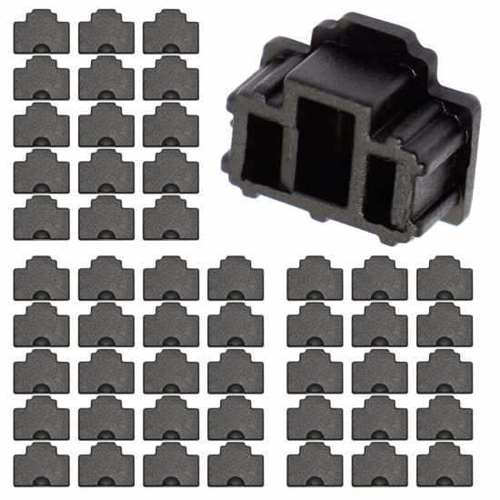 Picture of 50PCS RJ45 Anti Dust Cover Cap Protector Protects Ethernet Hub Port by FENGQLONG (Black-Small)