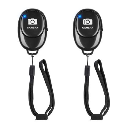 Picture of Phone Camera Remote Control(2 Pack) for Photos & Videos, Wireless Camera Remote Shutter Clicker Compatible with iPhone/Android Phone/iPad/Tablets with Adjustable Wrist Strap