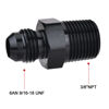 Picture of EVIL ENERGY 6AN Male Flare to 3/8" NPT Pipe Fitting Adapter Aluminum Straight Black 2PCS