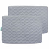 Picture of Sheet for Pack n Play Quilted Waterproof Protector, 2 Pack Premium Compatible with Pack n Play Pad Cover 39" X 27" fits for Baby Foldable and Playard Mattress, Portable Mini Crib, Gray