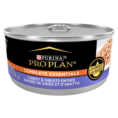 Picture of Purina Pro Plan Complete Essentials High Protein Cat Food Wet Turkey And Giblets Entree - (24) 5.5 oz. Cans