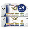 Picture of Purina Fancy Feast High Protein Senior Wet Cat Food Variety Pack, Senior 7+ Chicken, Beef & Tuna Feasts - (2 Packs of 12) 3 oz. Cans