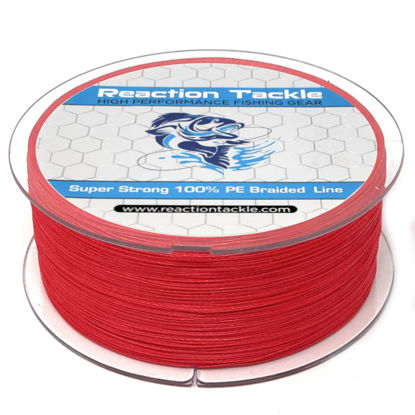 Picture of Reaction Tackle Braided Fishing Line NO Fade Red 65LB 1500yd