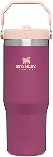 Picture of Stanley IceFlow Stainless Steel Tumbler with Straw - Vacuum Insulated Water Bottle for Home, Office or Car - Reusable Cup with Straw Leakproof Flip - Cold for 12 Hours or Iced for 2 Days (Raspberry)