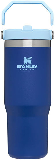 Picture of Stanley IceFlow Stainless Steel Tumbler with Straw, Vacuum Insulated Water Bottle for Home, Office or Car, Reusable Cup with Straw Leakproof Flip (Lapis)