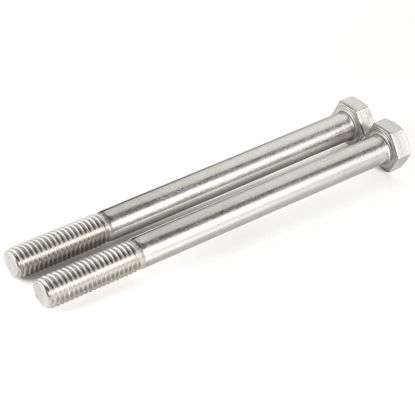 3/8-16 x 3/4 Hex Head Cap Screw Bolts, External Hex Drive, Stainless Steel  18-8 (304), Fully Threaded, 10 PCS