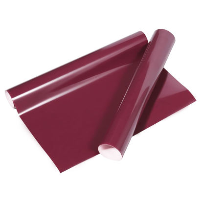 Picture of VINYL FROG Heat Transfer Vinyl Roll HTV Vinyl - 12"x5ft Maroon Iron on Vinyl for T-Shirts, Heat Press Vinyl for DIY Craft Designs (Maroon)