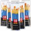 Picture of Acrylic Paint Brush Set, 6 Packs / 60 pcs Nylon Hair Brushes for All Purpose Oil Watercolor Painting Artist Professional Kits