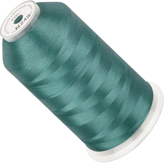 Picture of New brothread - Single Huge Spool 5000M Each Polyester Embroidery Machine Thread 40WT for Commercial and Domestic Machines - Aquamarine (Janome Color)